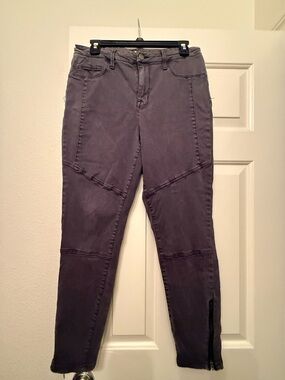 Mossimo Supply Co. Gray High-Rise Jeggings with Ankle Zips